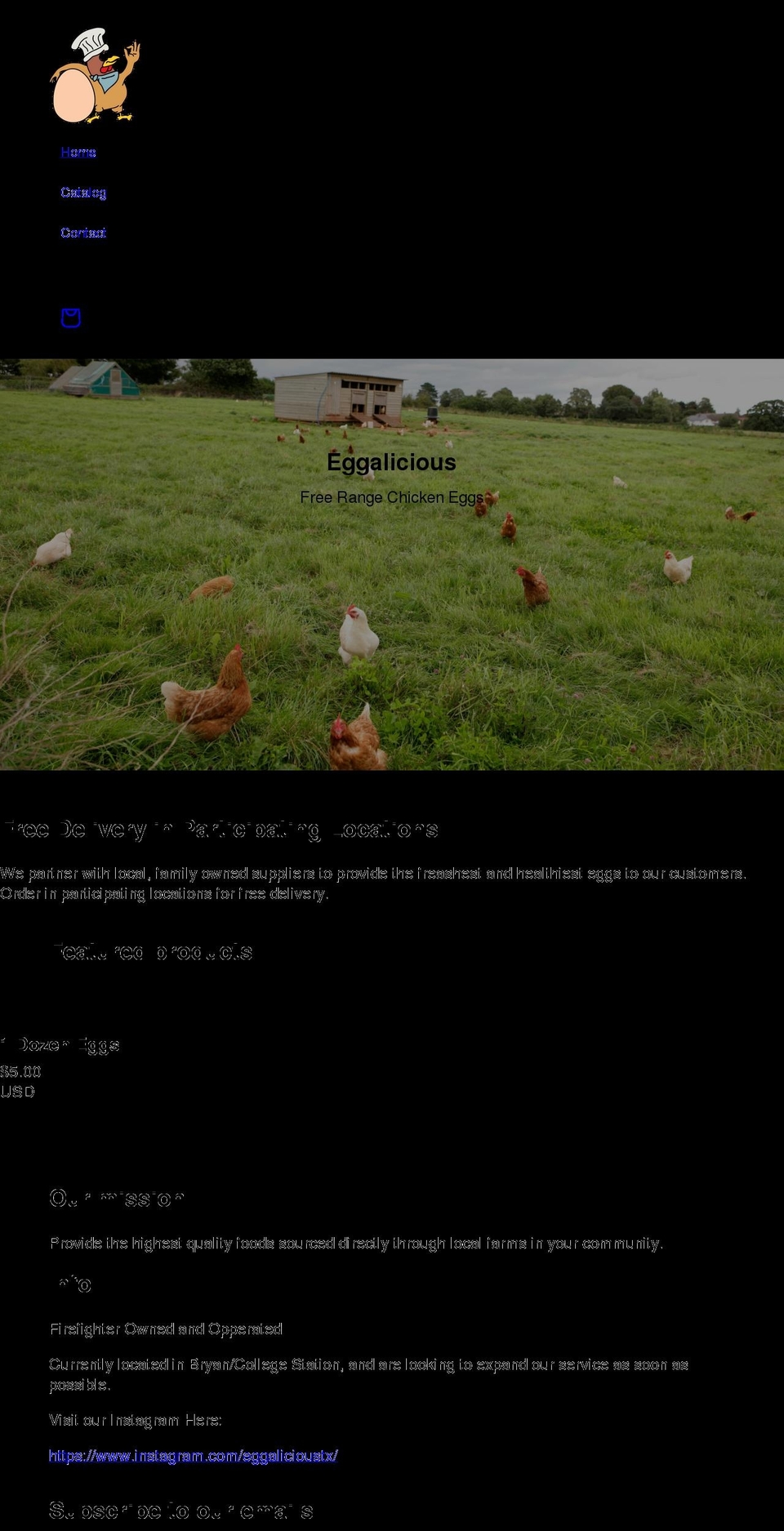 eggalicious.com shopify website screenshot