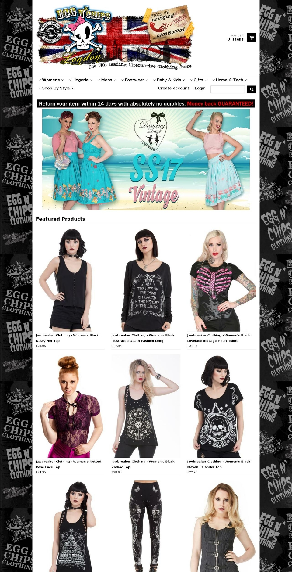 eggandchipsclothing.com shopify website screenshot