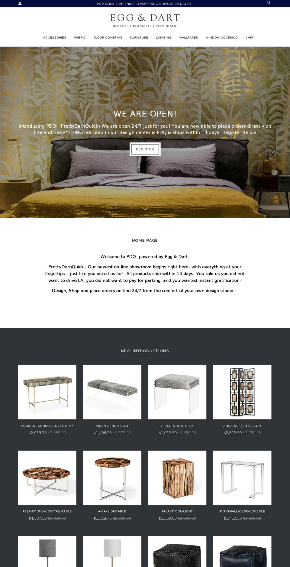 egganddarthome.com shopify website screenshot