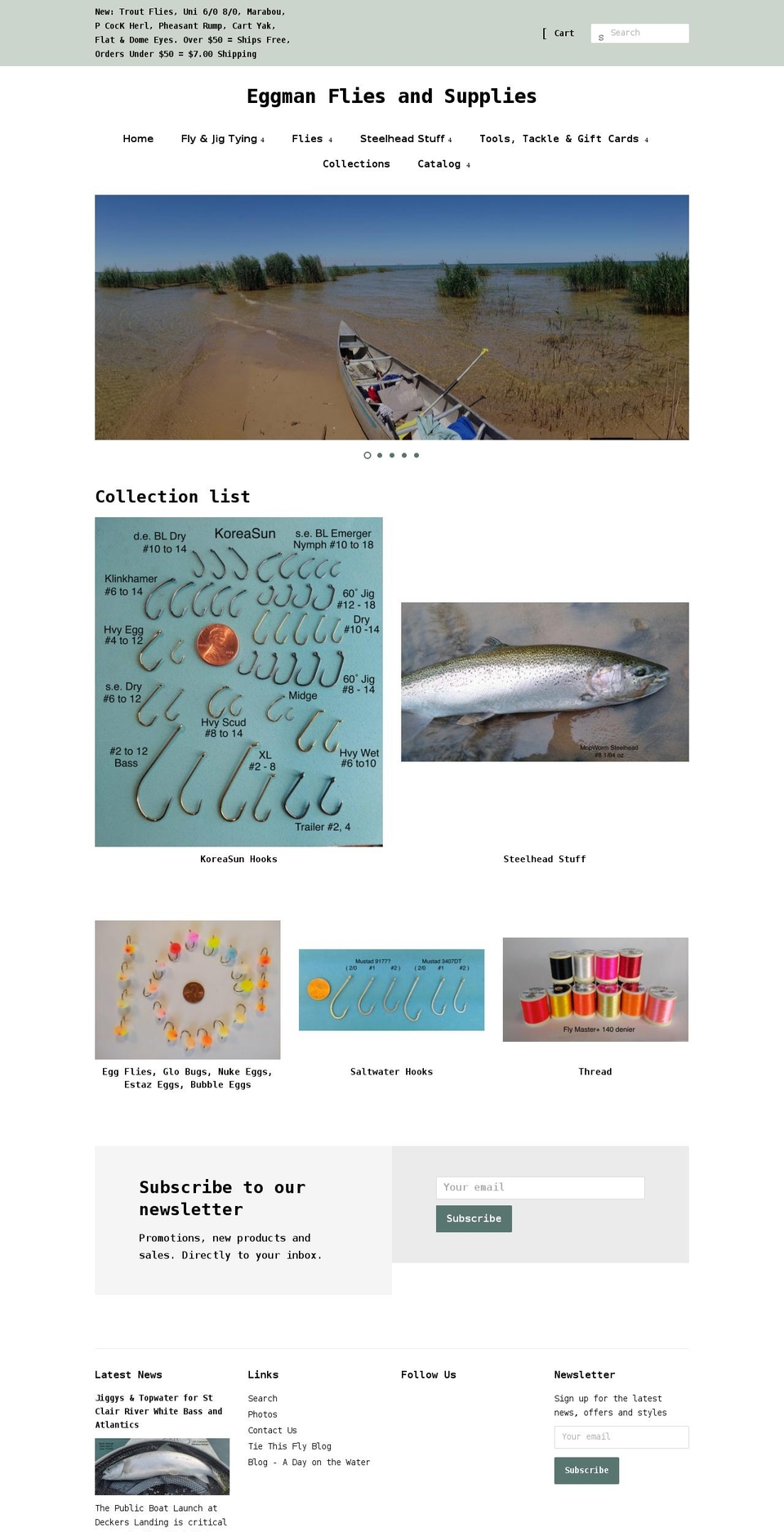 eggmanflies.com shopify website screenshot