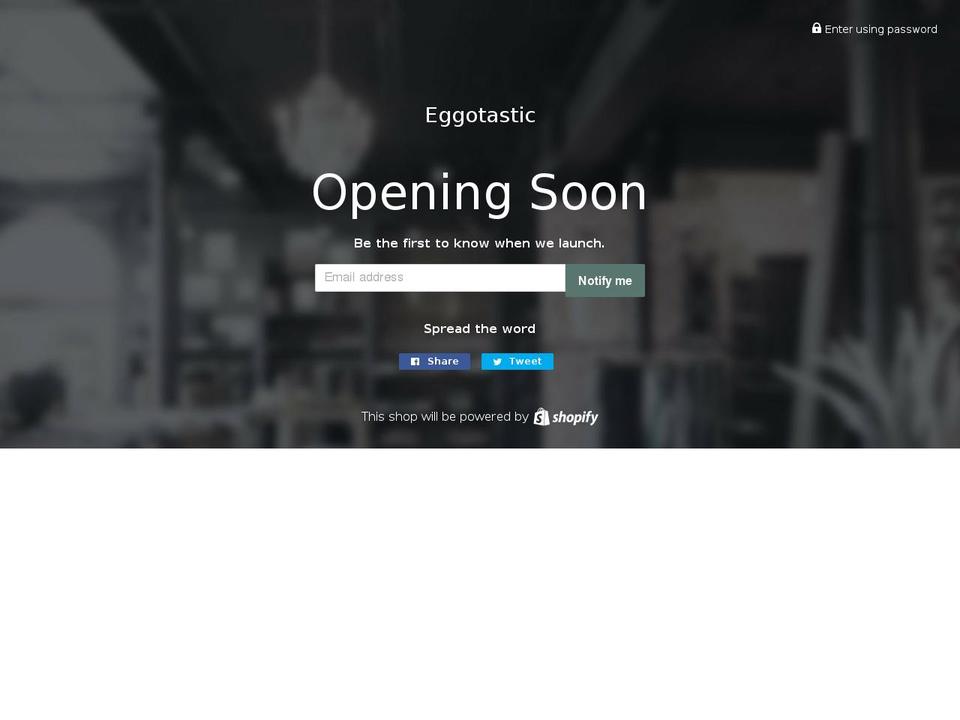 eggotastic.com — Shopify storefront screenshot