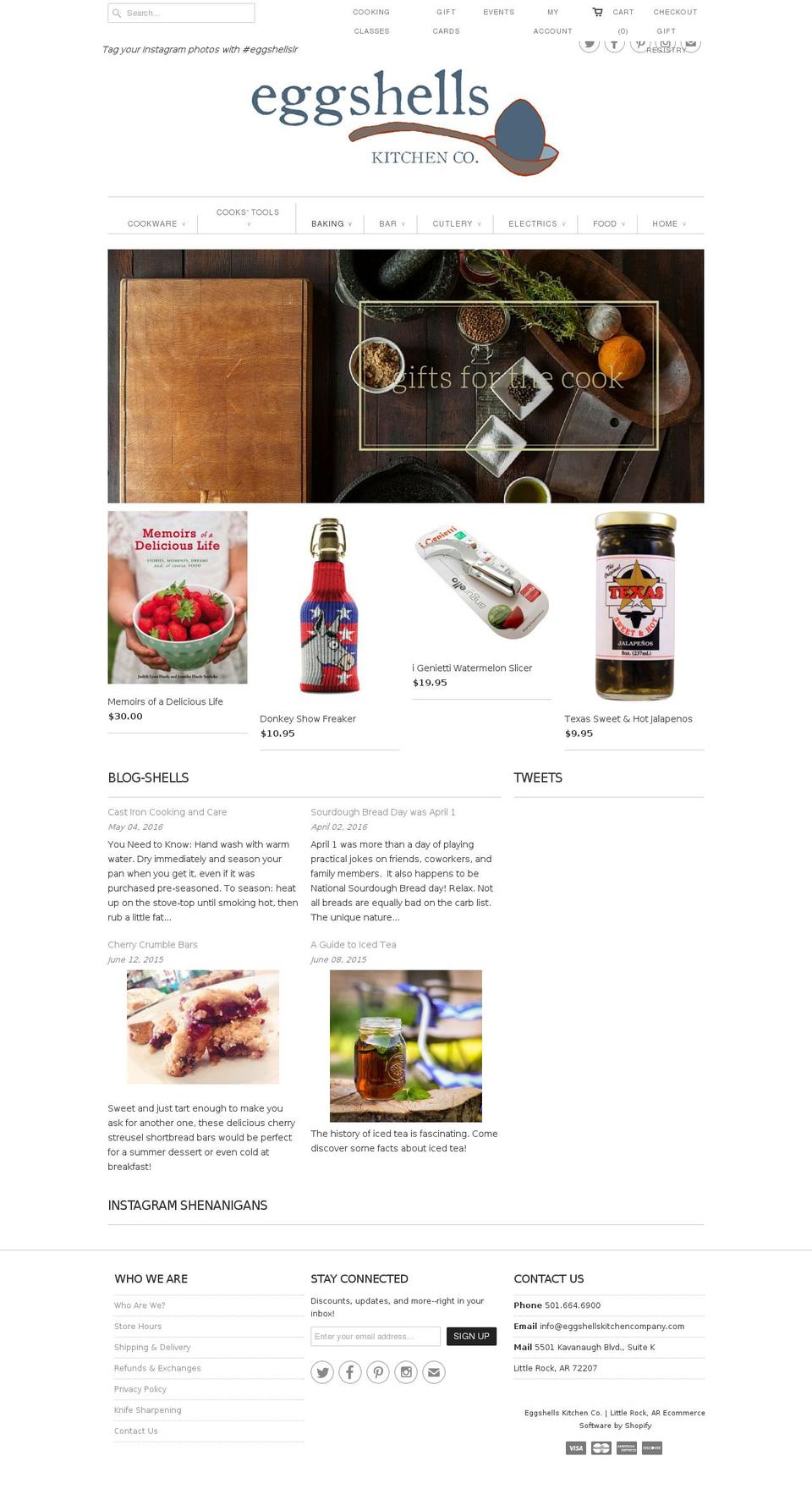Venue Shopify theme site example eggshellskitchencompany.com