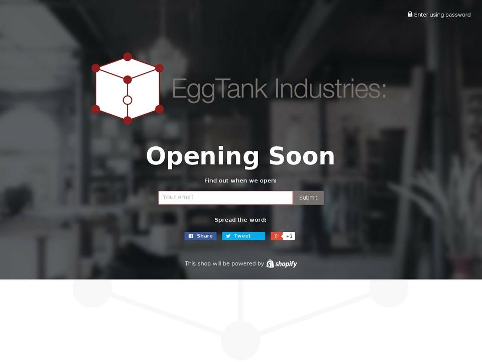 eggtankind.com — Shopify storefront screenshot