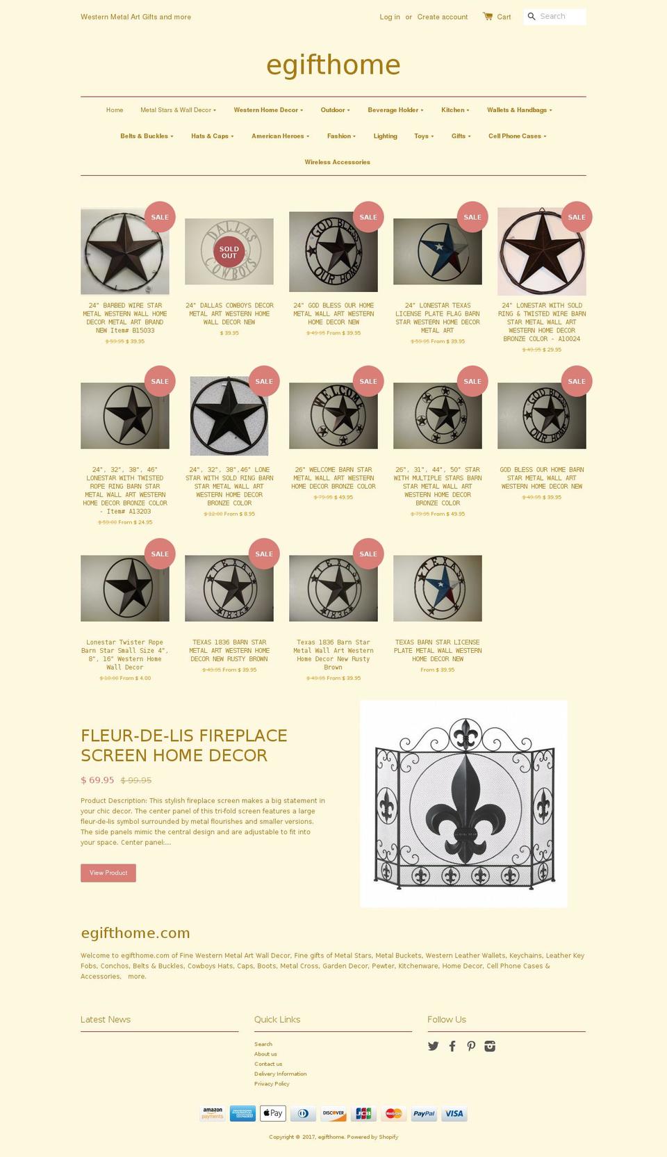 egifthome.com shopify website screenshot