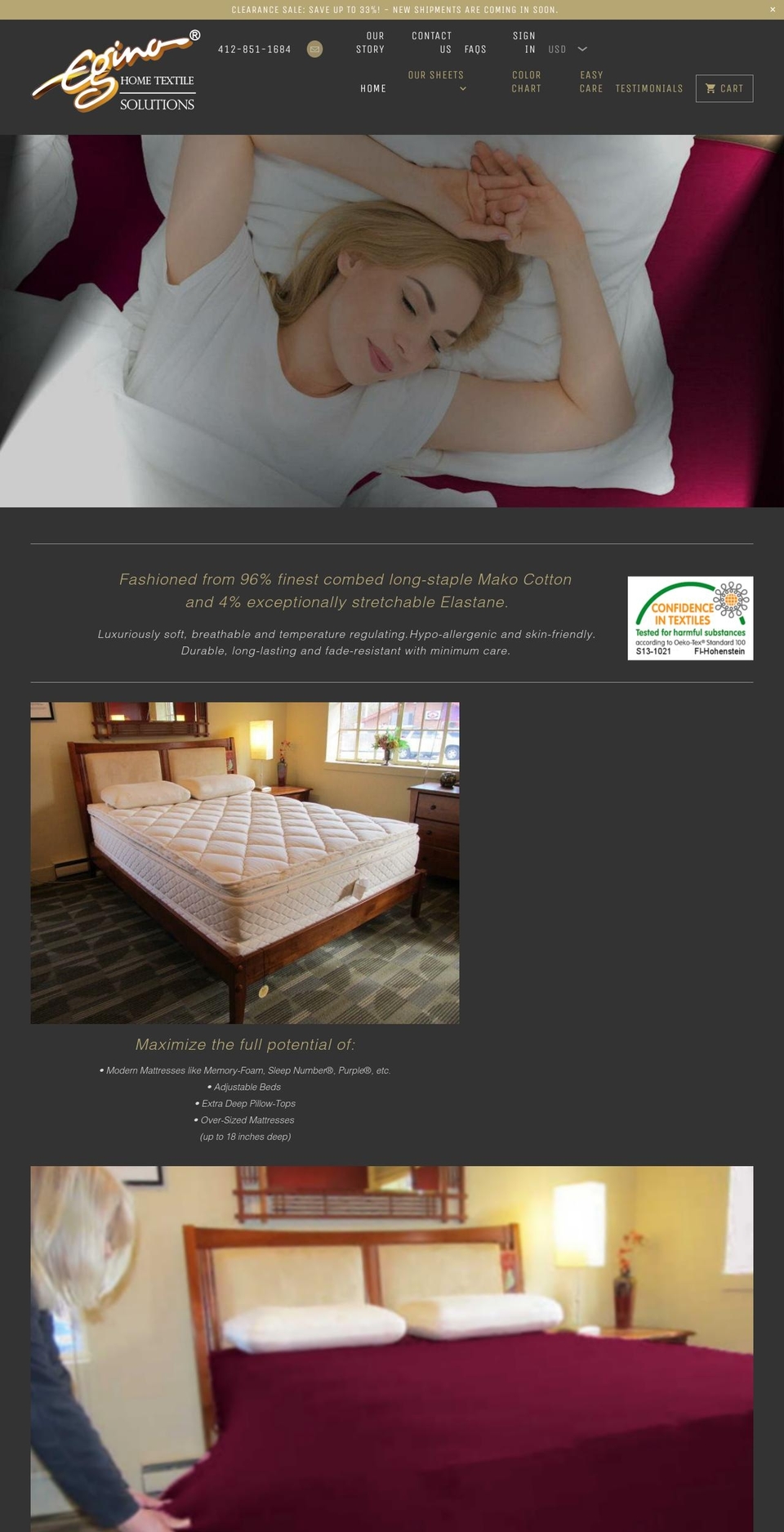 egino.com shopify website screenshot