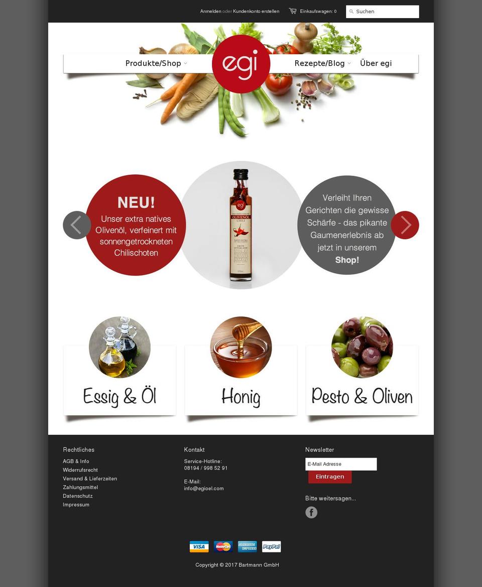 egioel.de shopify website screenshot