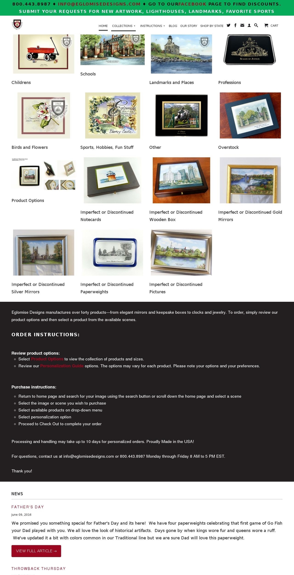 eglomisedesigns.com shopify website screenshot