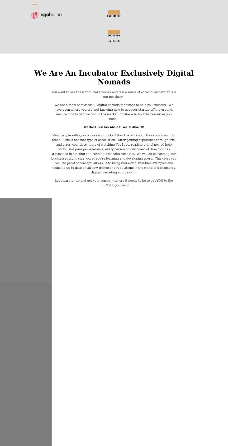 egobacon.com shopify website screenshot