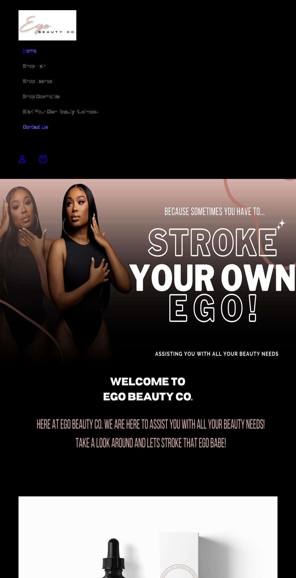 egobeautyco.com shopify website screenshot