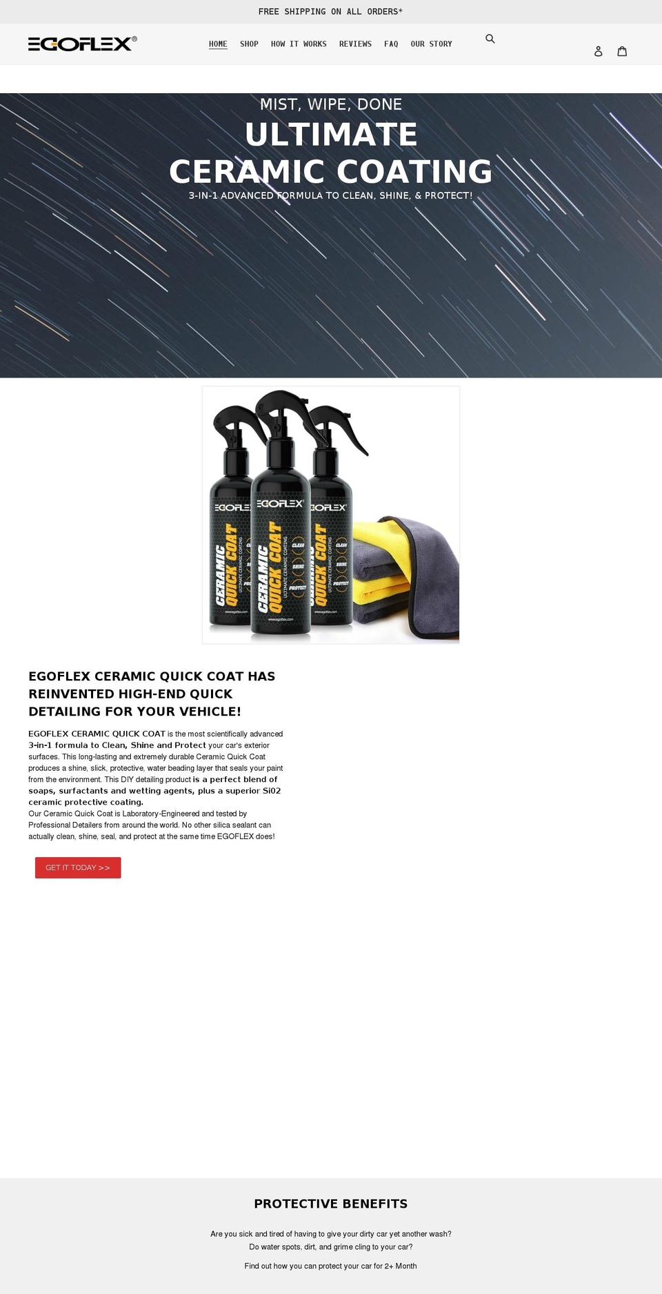 egoflex.com shopify website screenshot
