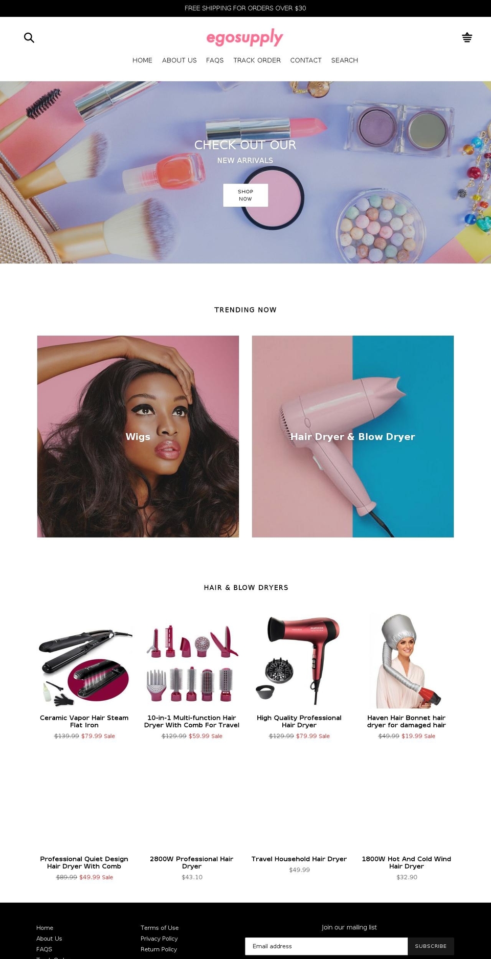egosupply.com — Shopify storefront screenshot