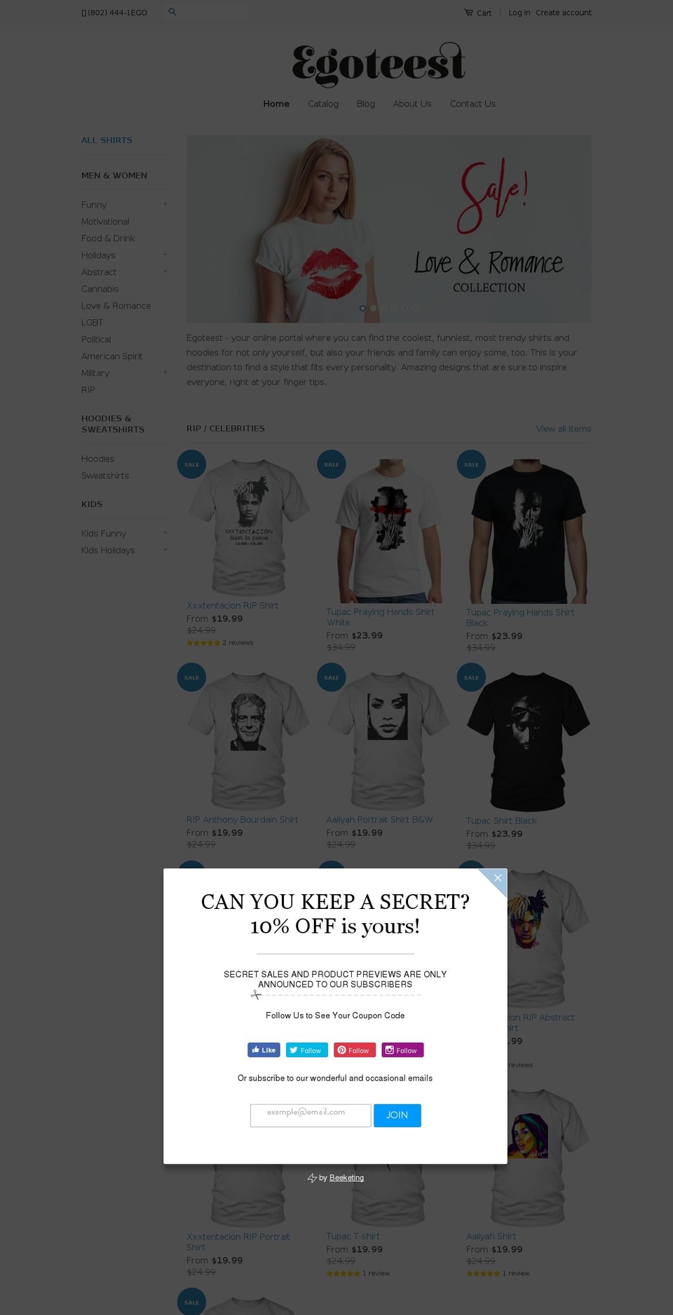 Copy of Classic Shopify theme site example egoteest.com