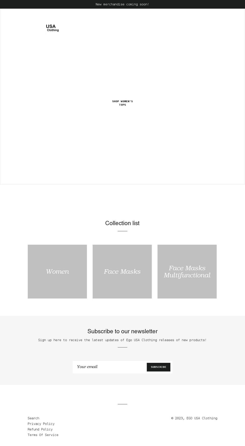 egousaclothing.com shopify website screenshot