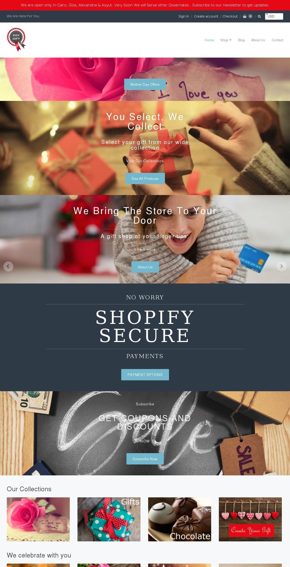 egygift.com — Shopify storefront screenshot