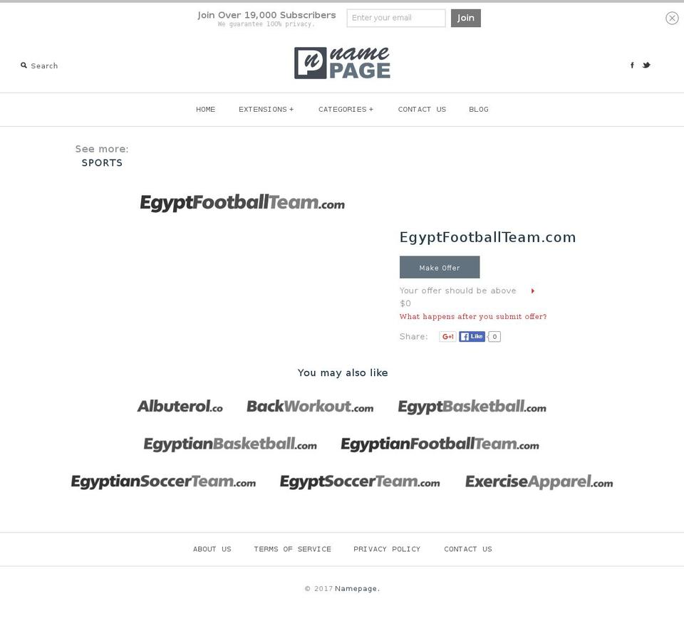 egyptfootballteam.com shopify website screenshot