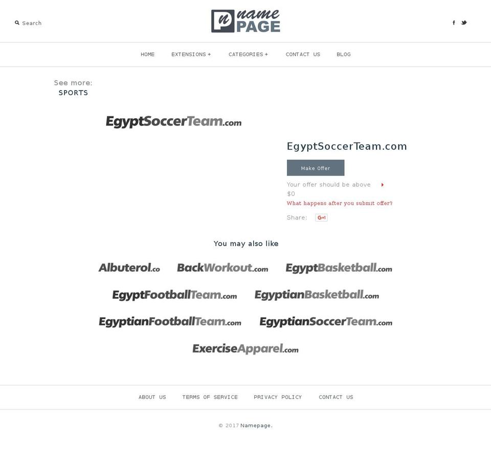 egyptsoccerteam.com shopify website screenshot