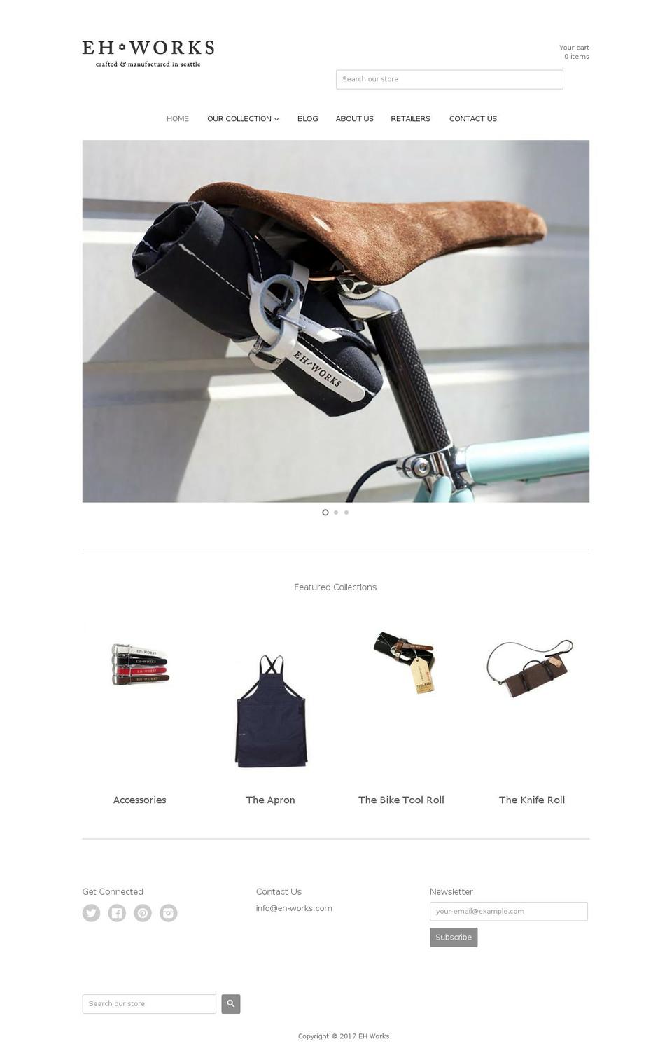 React Shopify theme site example eh-works.com
