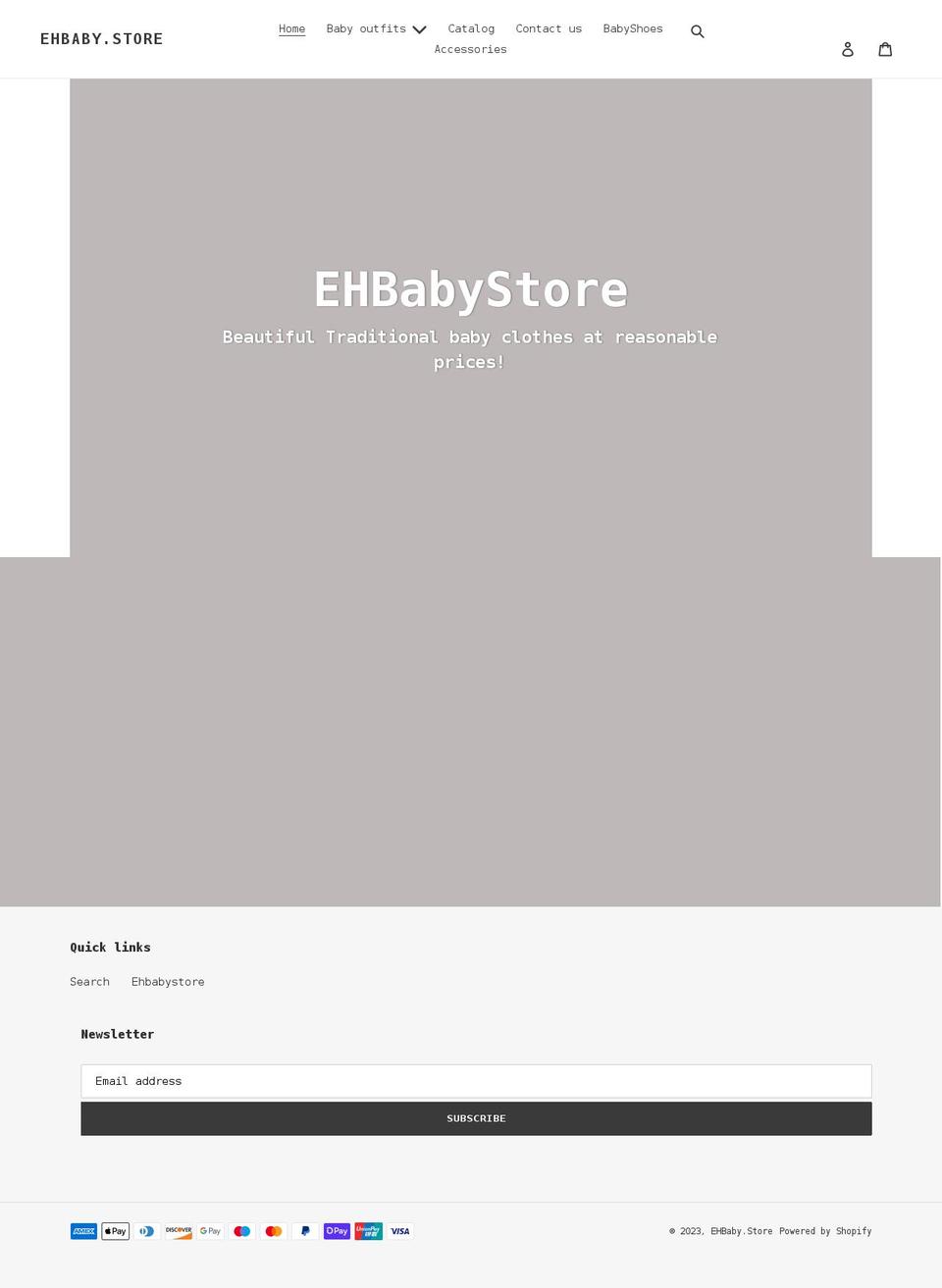 ehbabystore1.com shopify website screenshot
