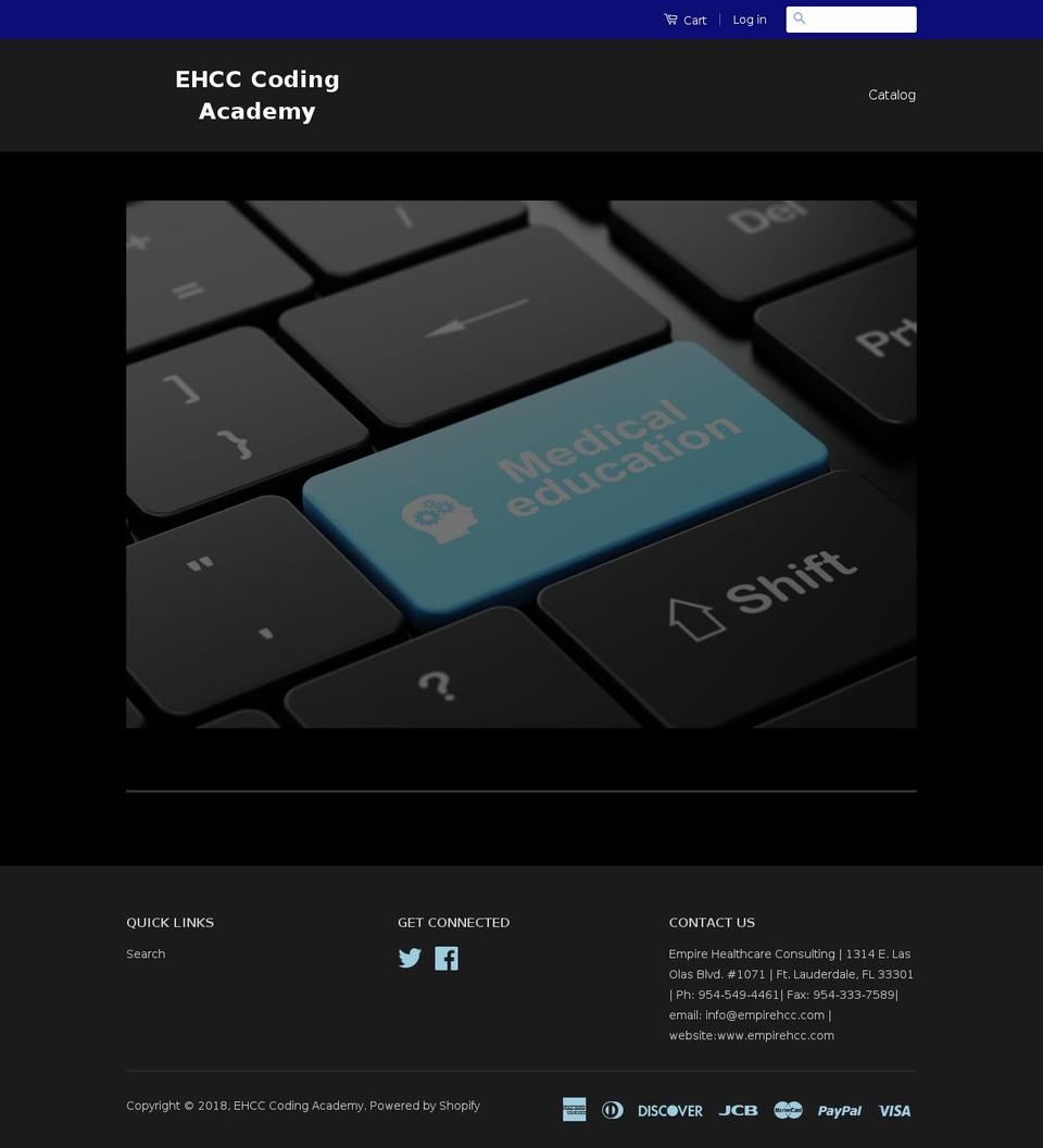 ehcc-codingacademy.com — Shopify storefront screenshot