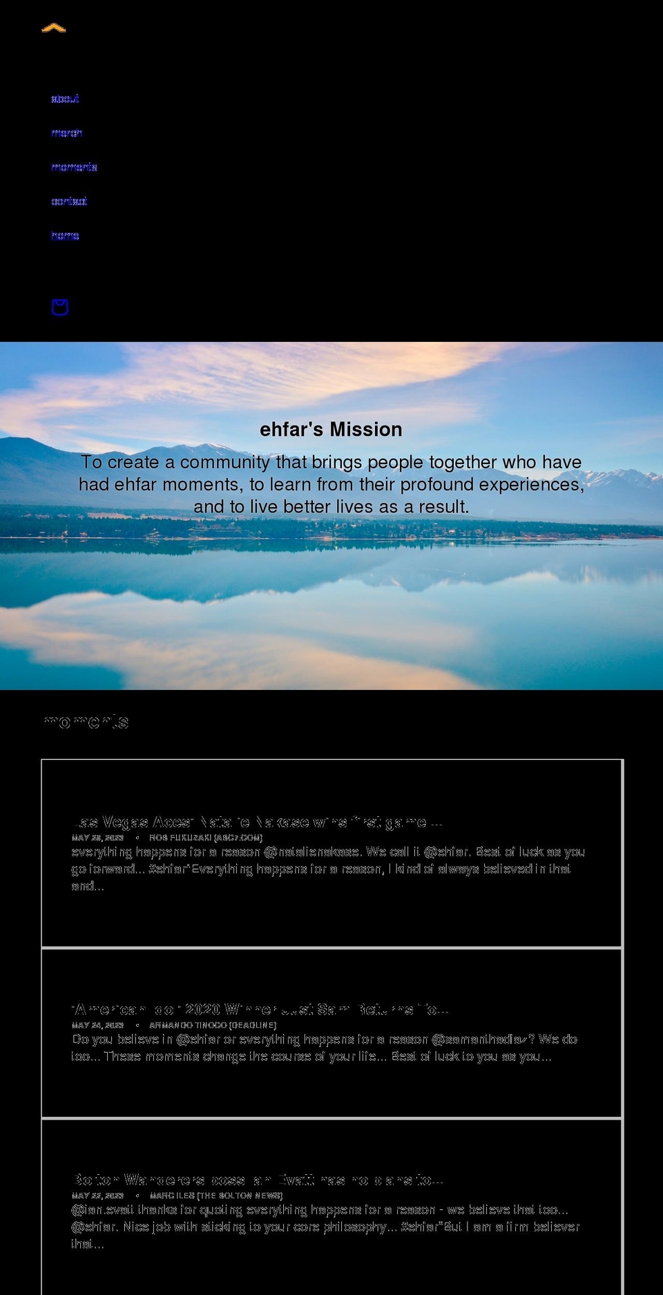 ehfar.com shopify website screenshot