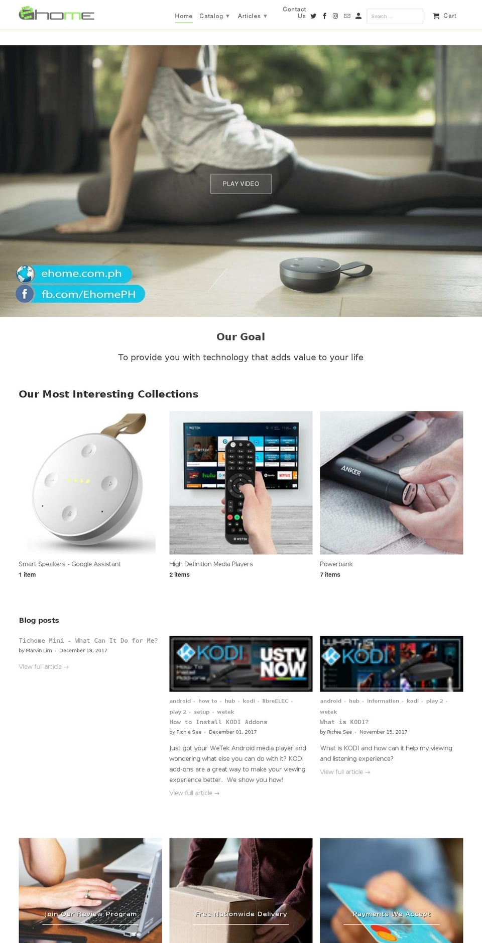 ehome.com.ph shopify website screenshot