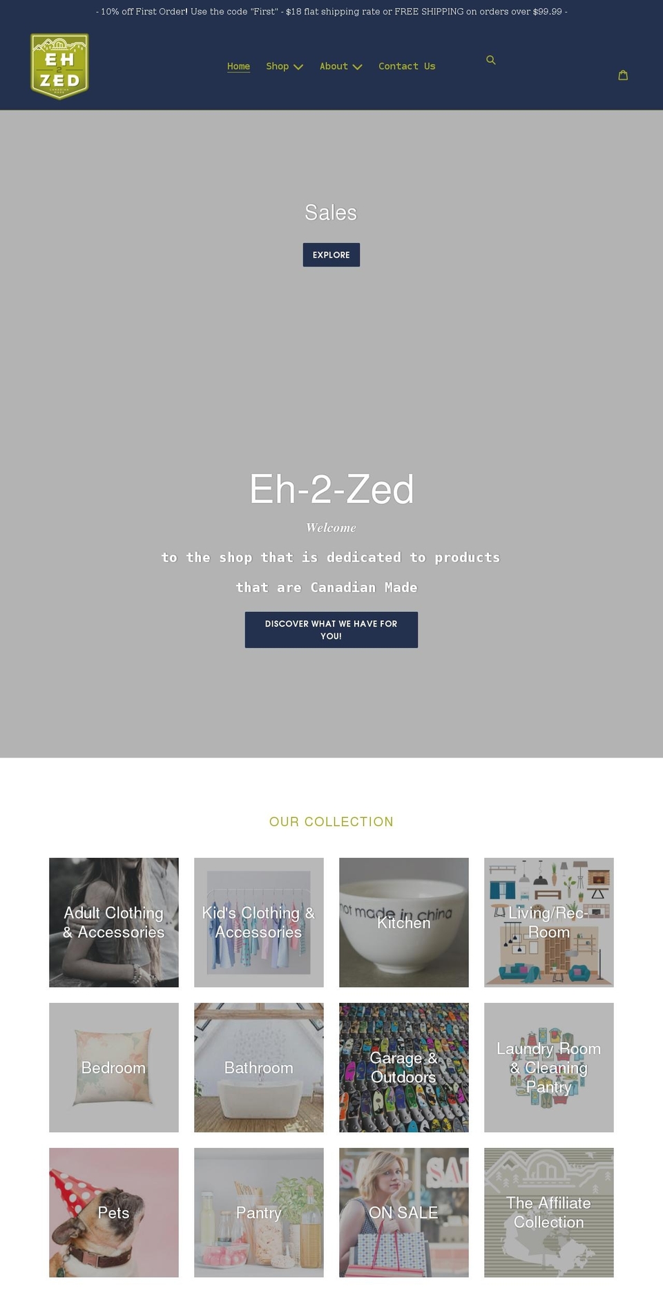 ehtozedproud.ca shopify website screenshot