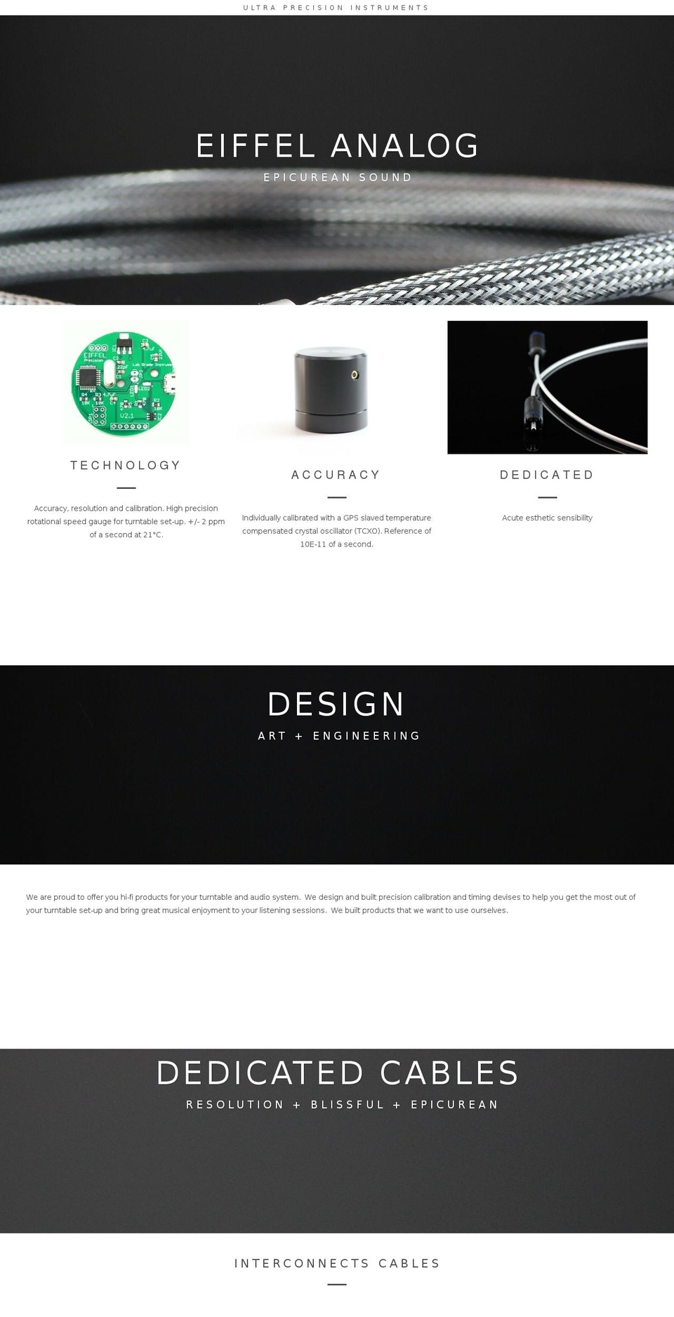 eiffelanalog.com shopify website screenshot