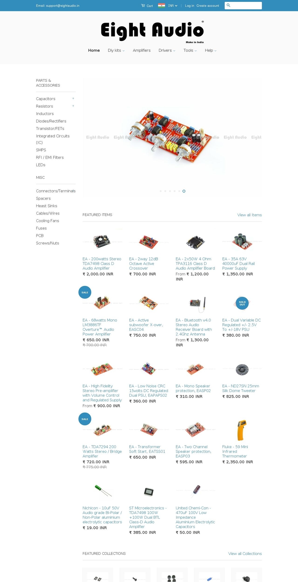 eightaudio.in shopify website screenshot