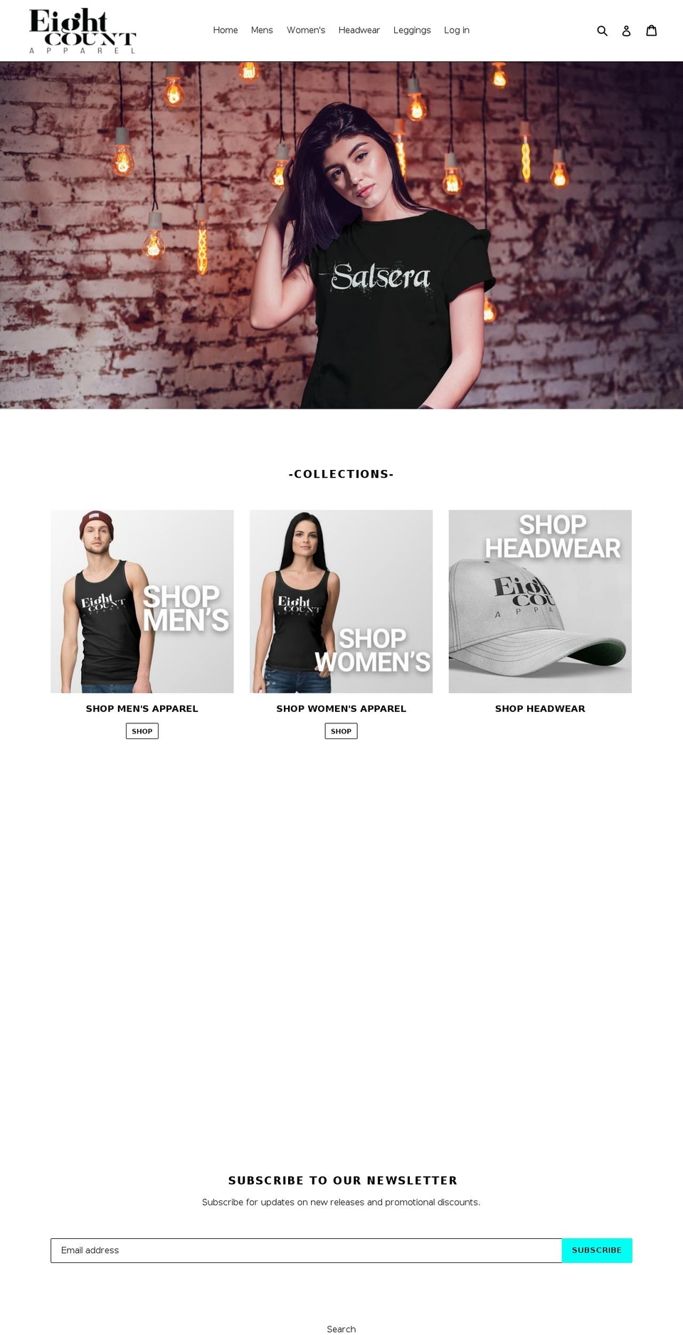 eightcountapparel.com — Shopify storefront screenshot