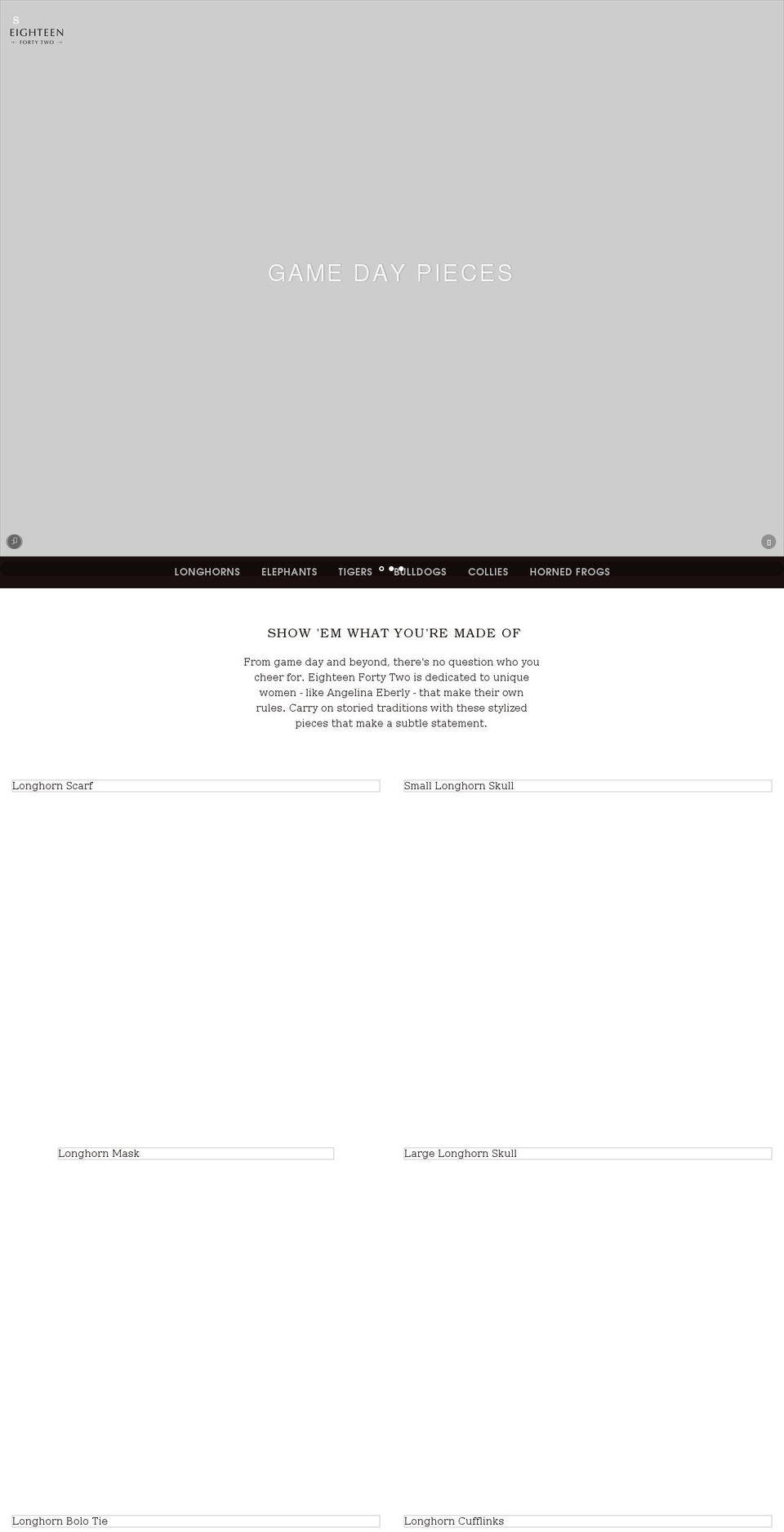 eighteenfortytwo.com shopify website screenshot