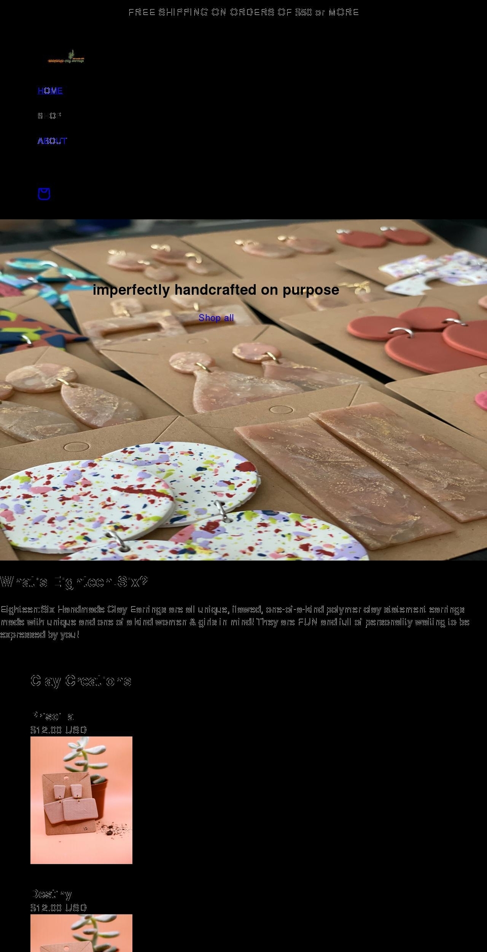eighteensix.org shopify website screenshot