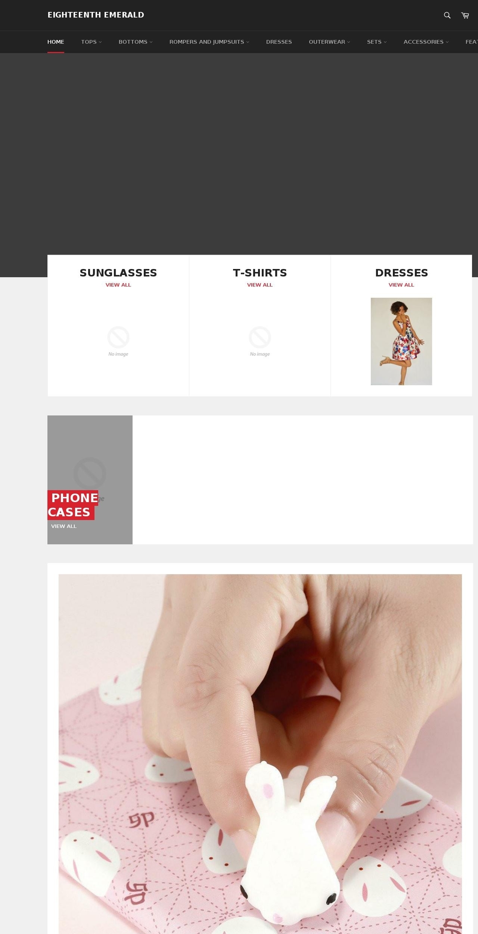 eighteenthemerald.com shopify website screenshot