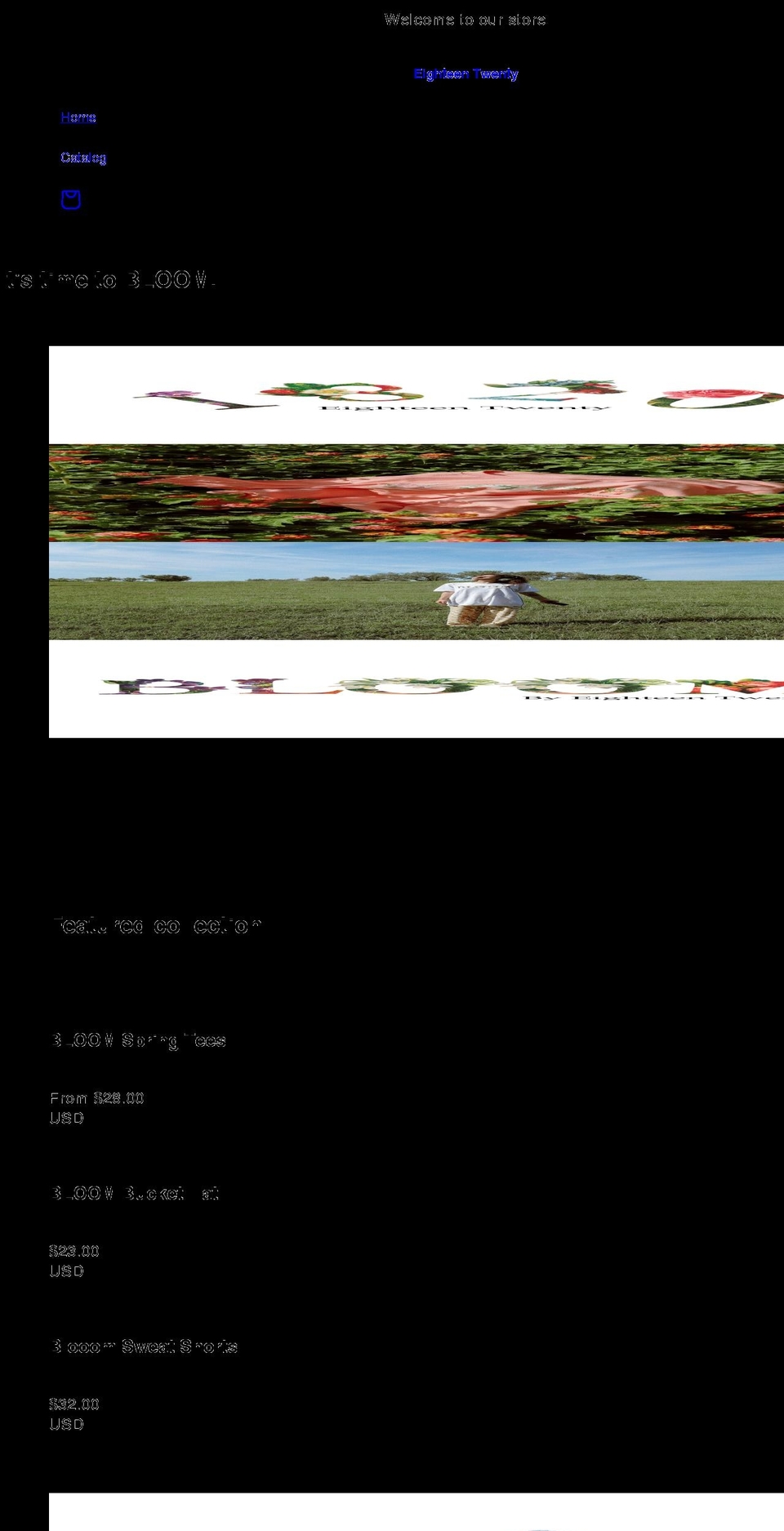 eighteentwentybrand.com shopify website screenshot