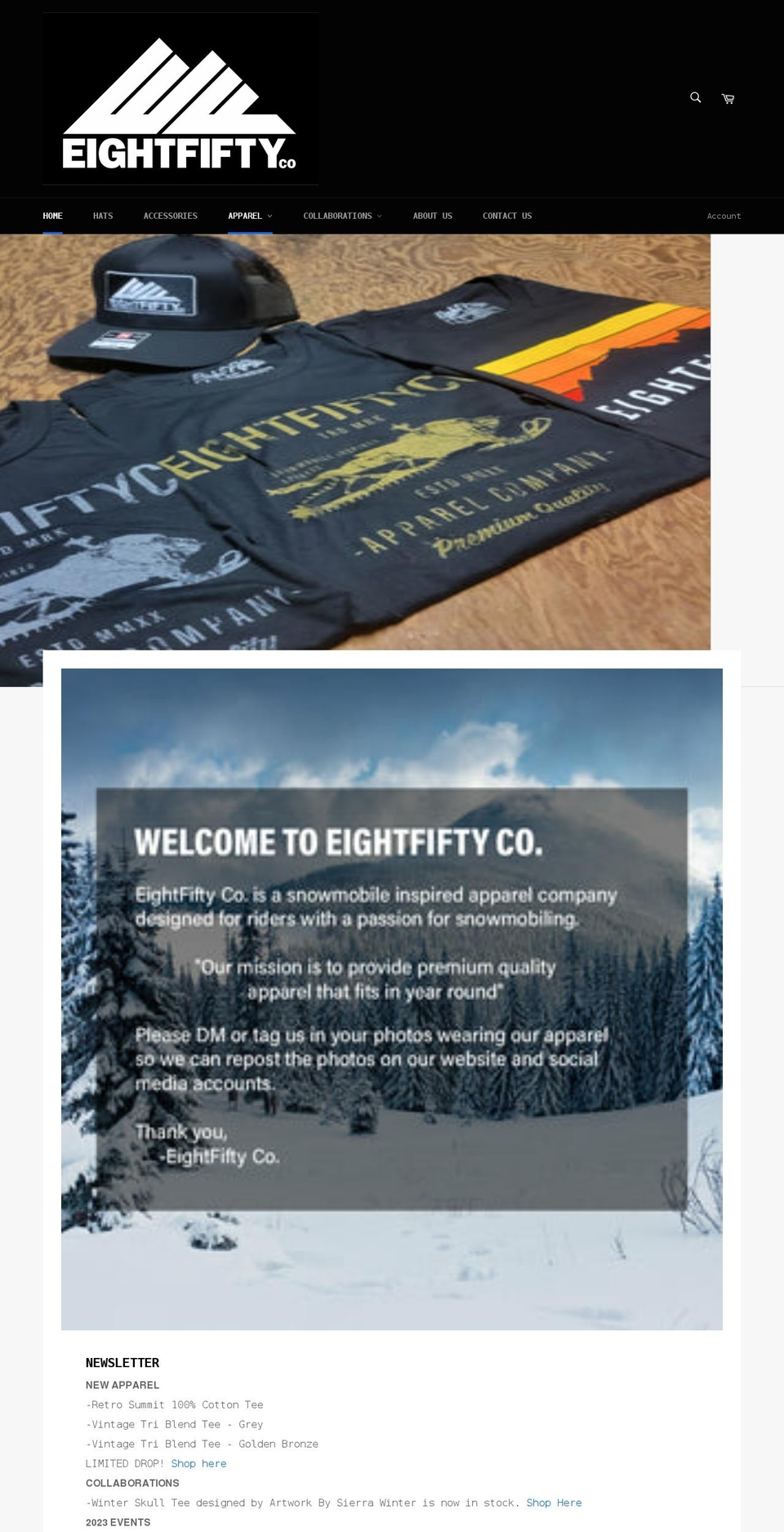 eightfiftyco.com shopify website screenshot