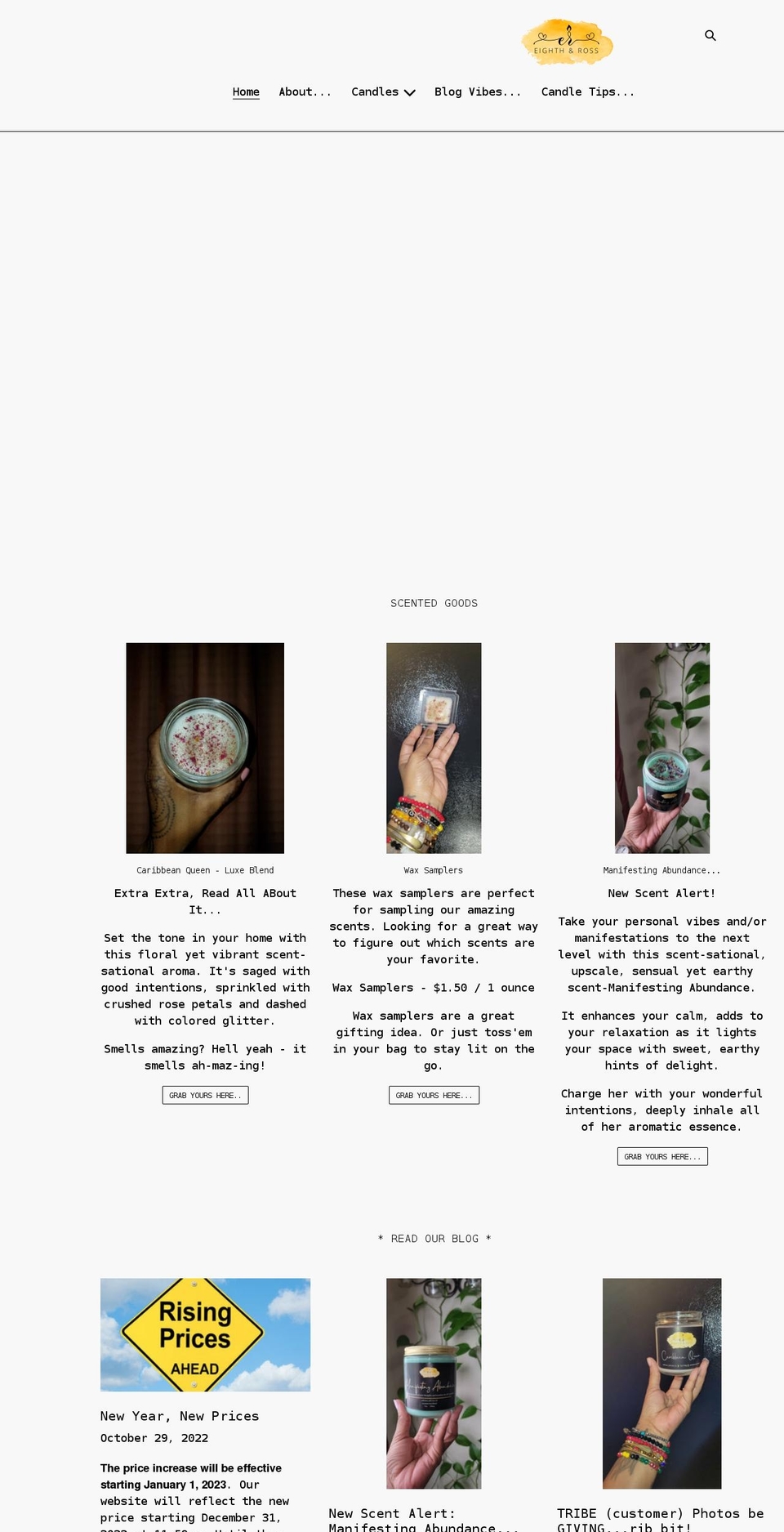 eighthandross.com shopify website screenshot