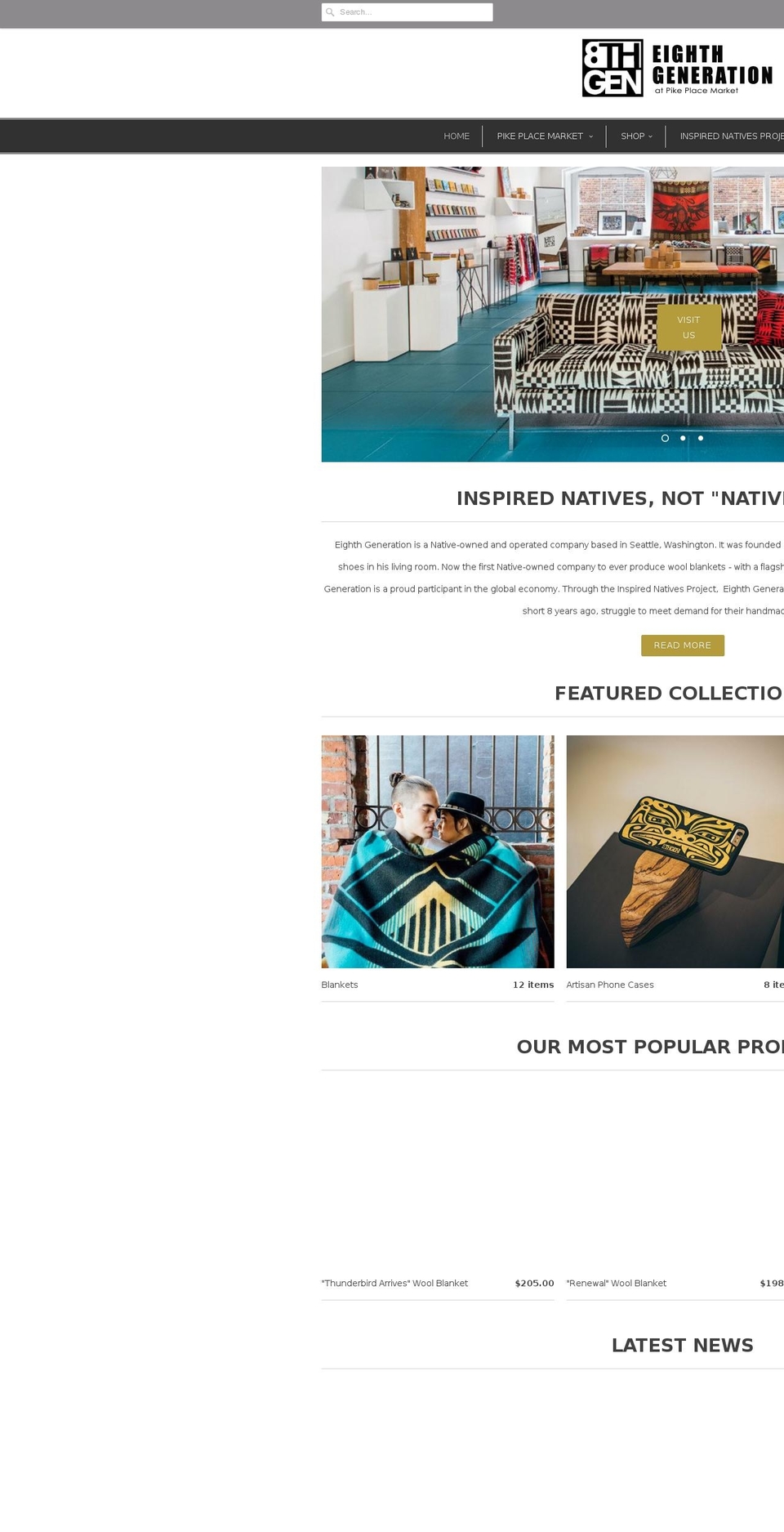 Galleria Shopify theme site example eighthgeneration.com