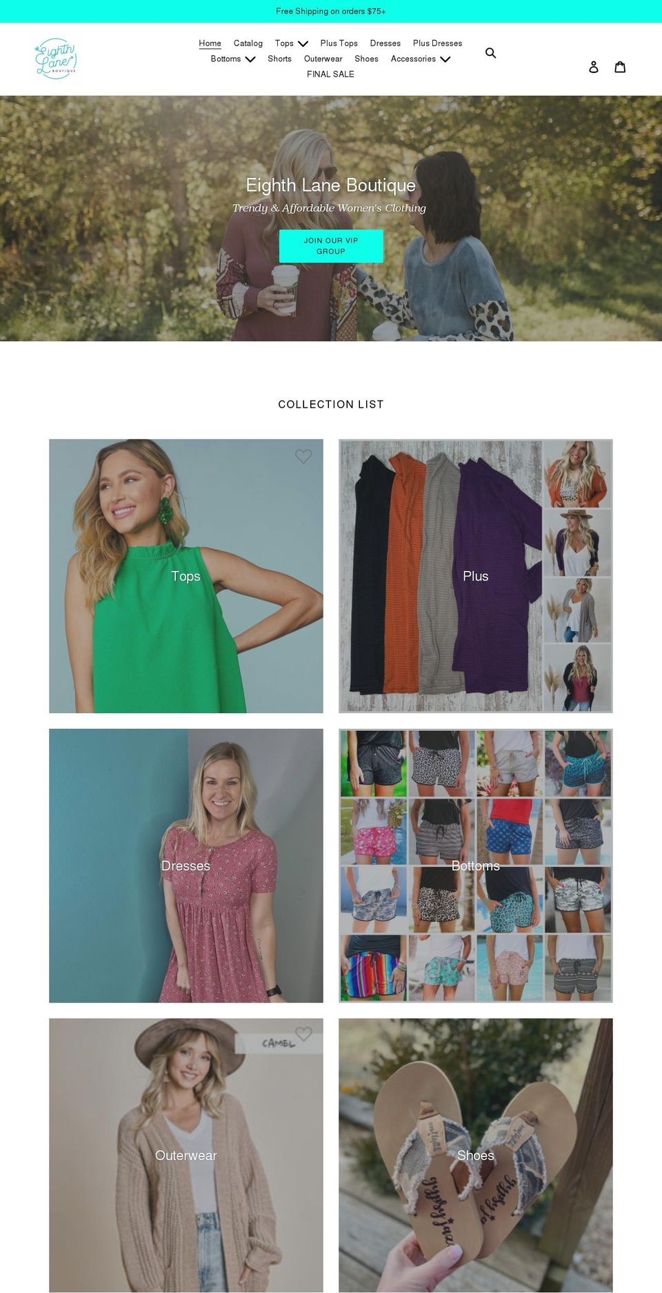 eighthlane.com shopify website screenshot