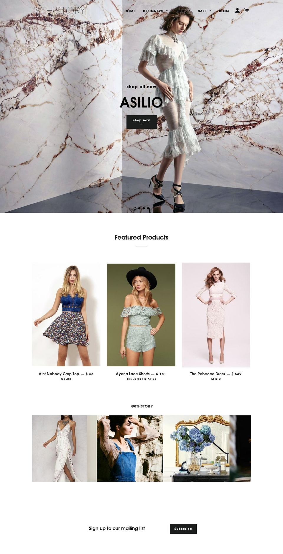 eighthstory.com shopify website screenshot