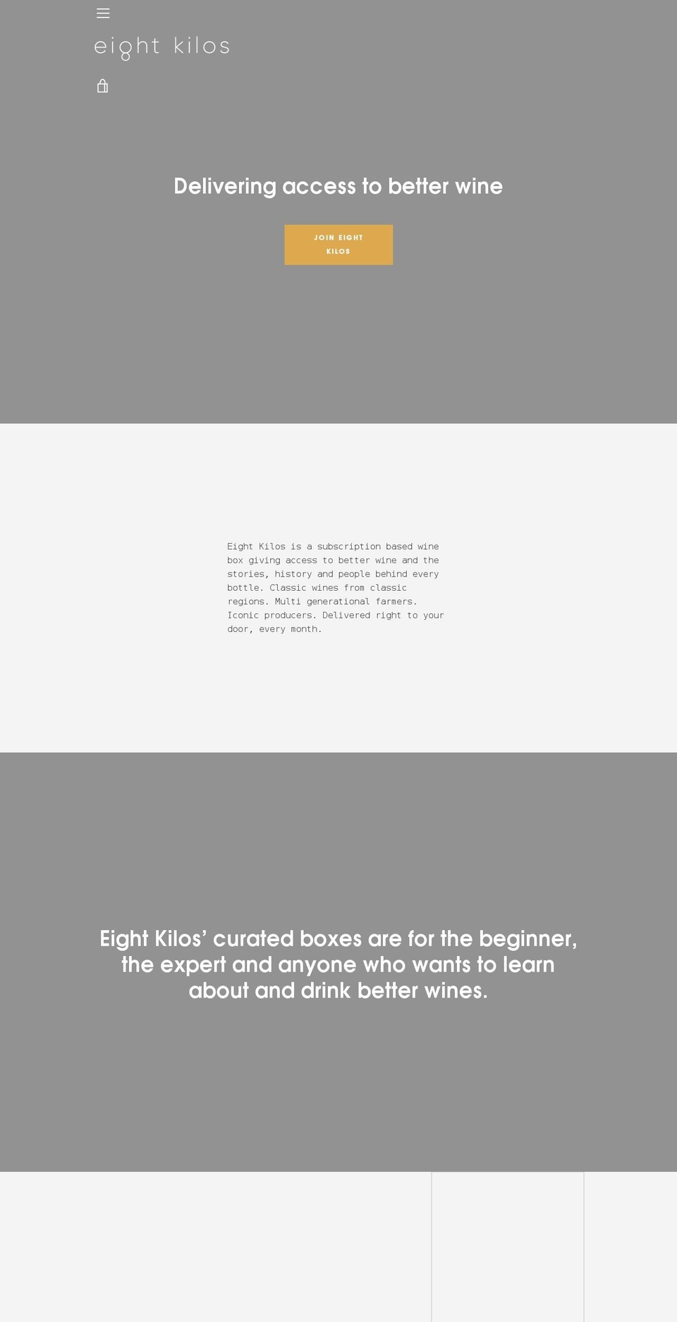 eightkilos.com shopify website screenshot