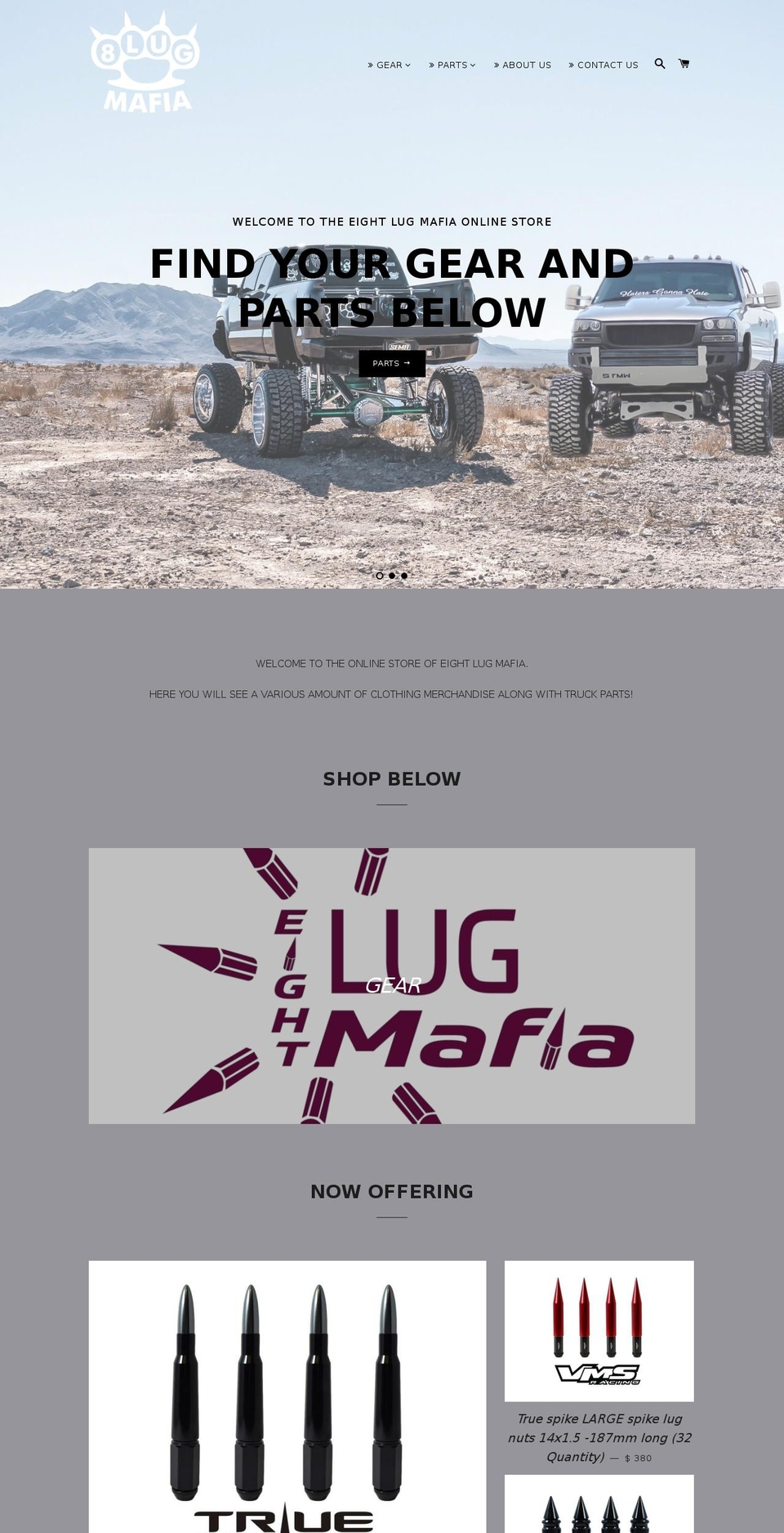 eightlugmafia.com shopify website screenshot