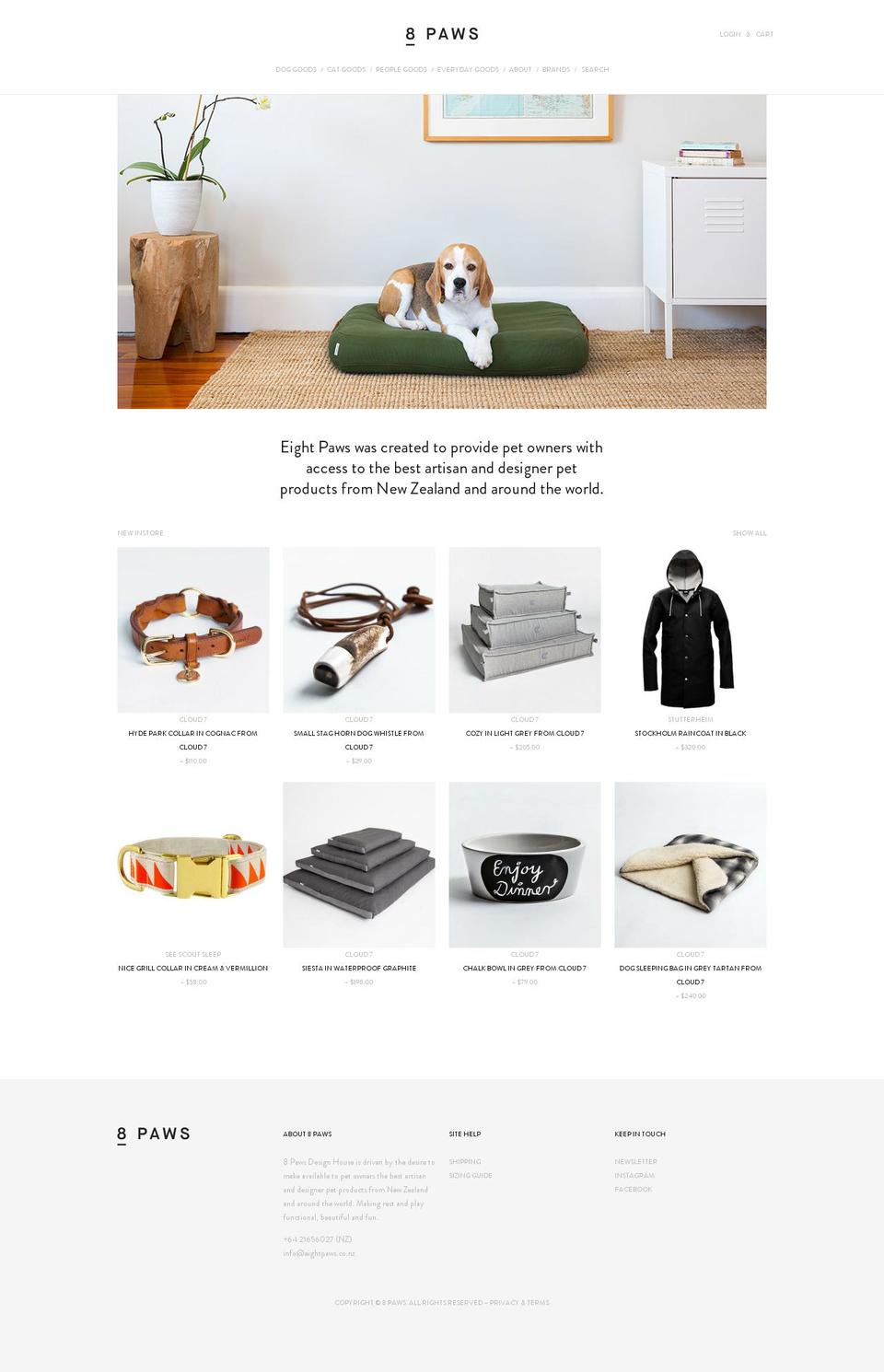 eightpaws.co.nz shopify website screenshot