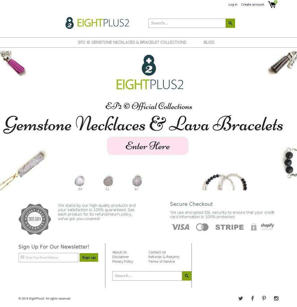 eightplus2.com — Shopify storefront screenshot