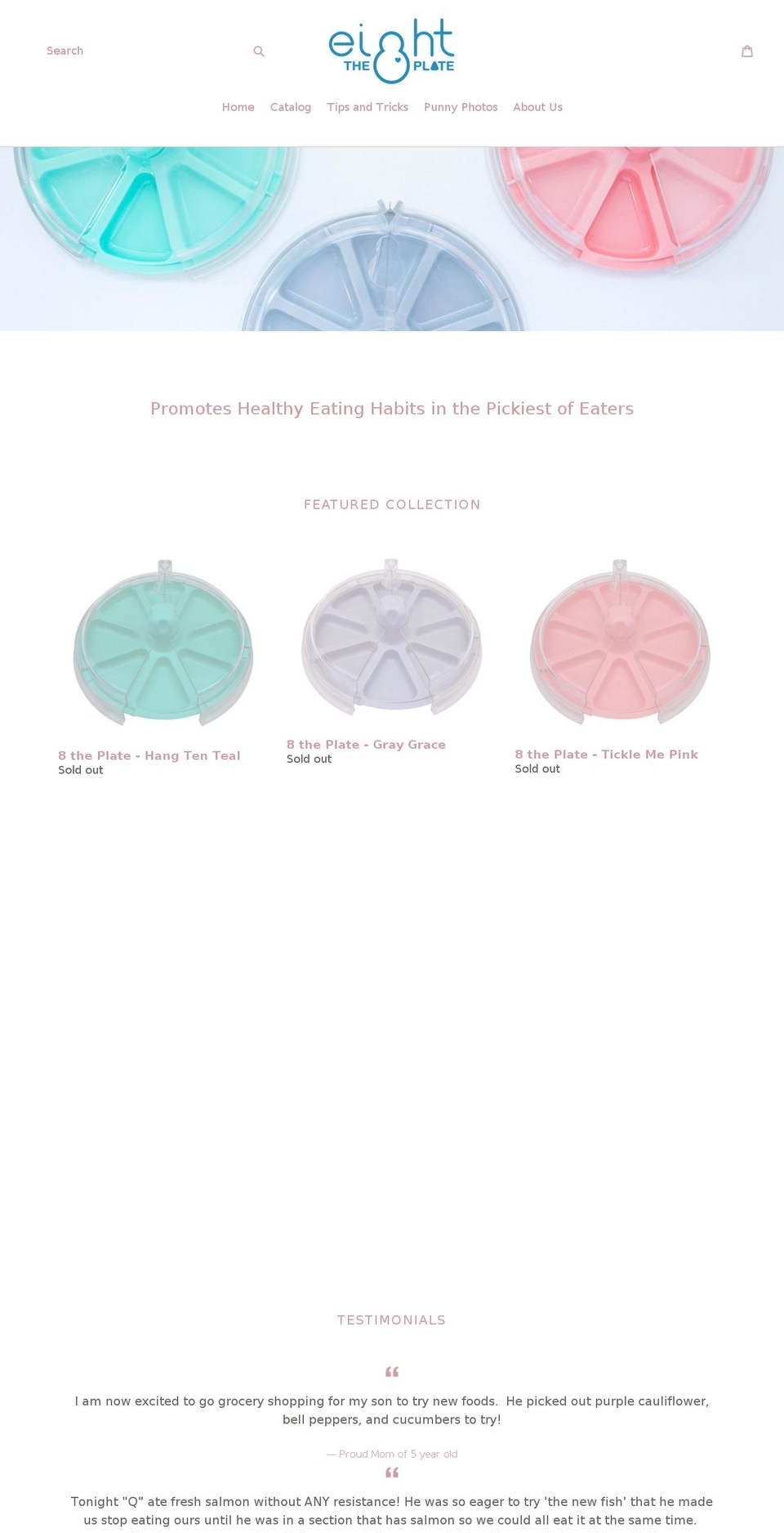 eighttheplate.com — Shopify storefront screenshot