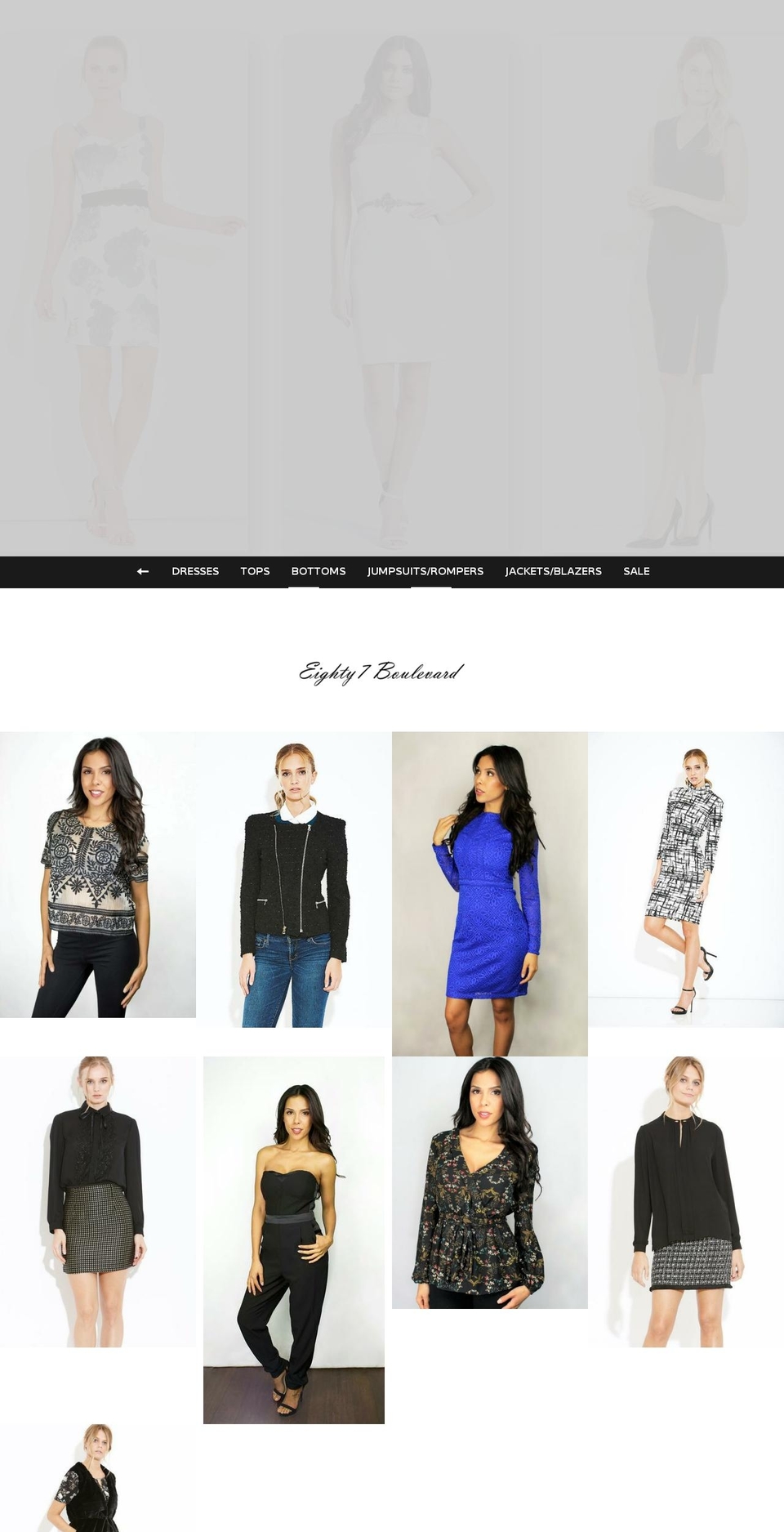 eighty7blvd.com shopify website screenshot