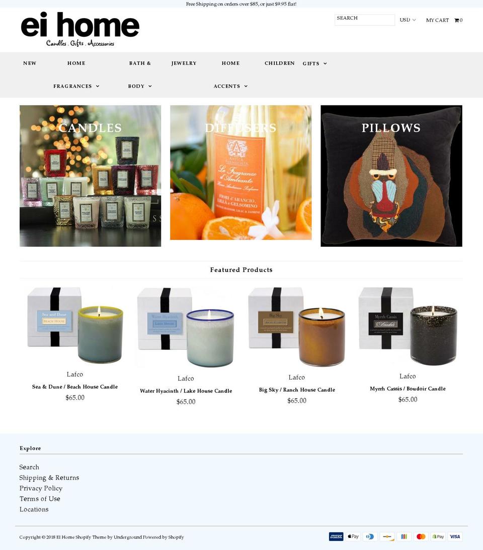 eihomesf.com shopify website screenshot