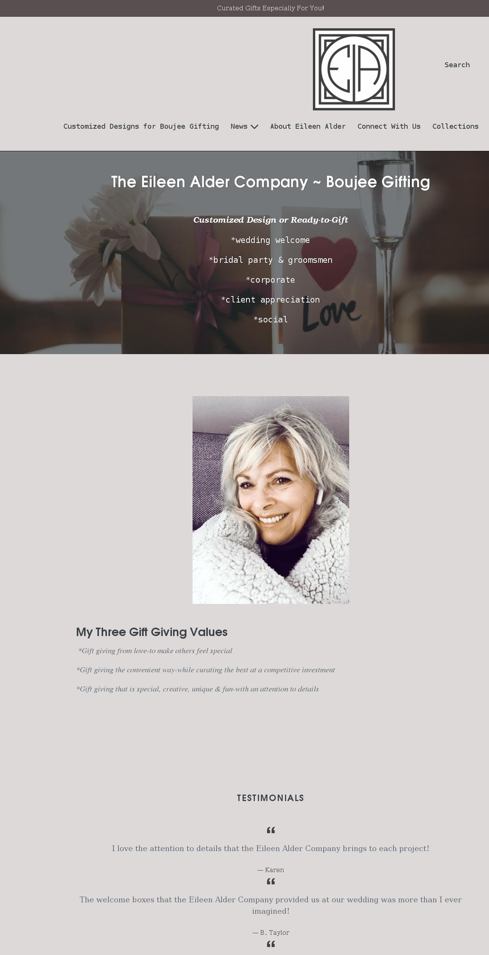 eileenalderco.com shopify website screenshot
