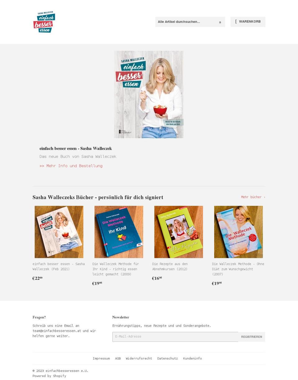 einfachbesseressen.myshopify.com shopify website screenshot