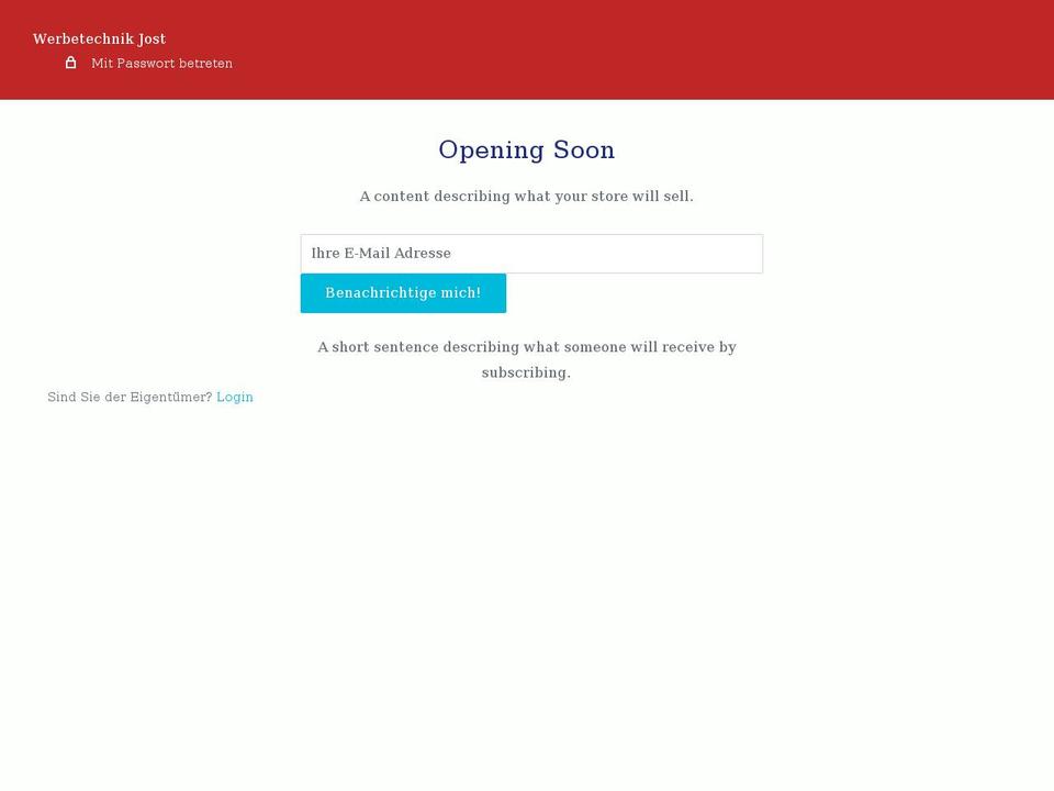 einfachwerbung.com shopify website screenshot