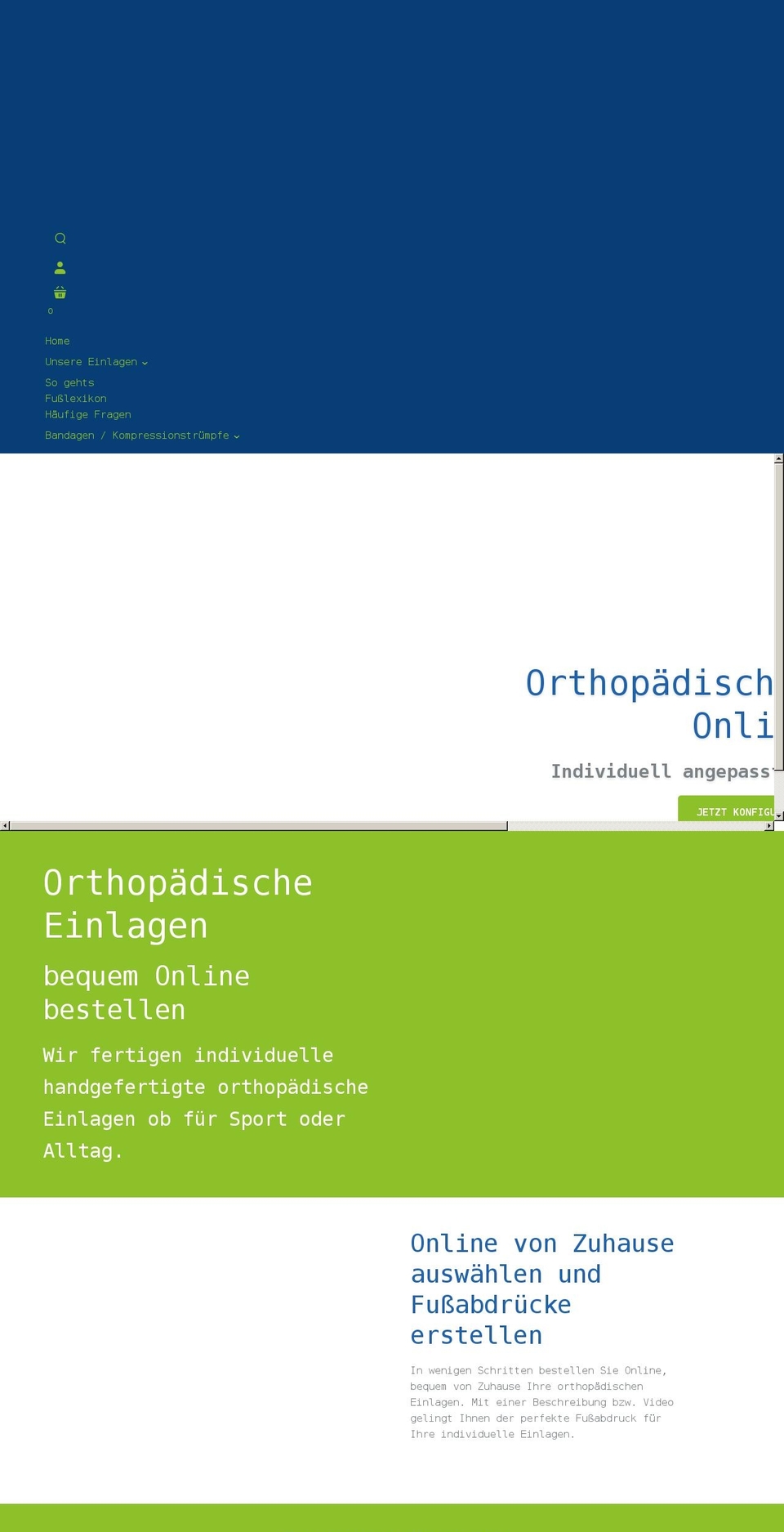 einlage.de shopify website screenshot