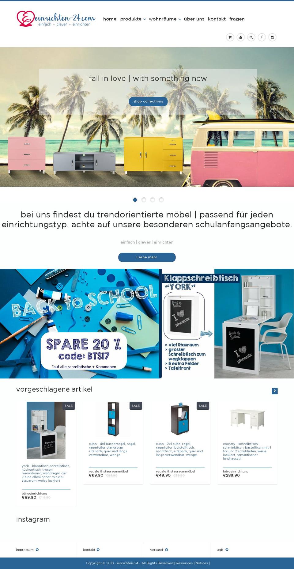 einrichten-24.com DESIGN Shopify theme site example einrichten-24.at